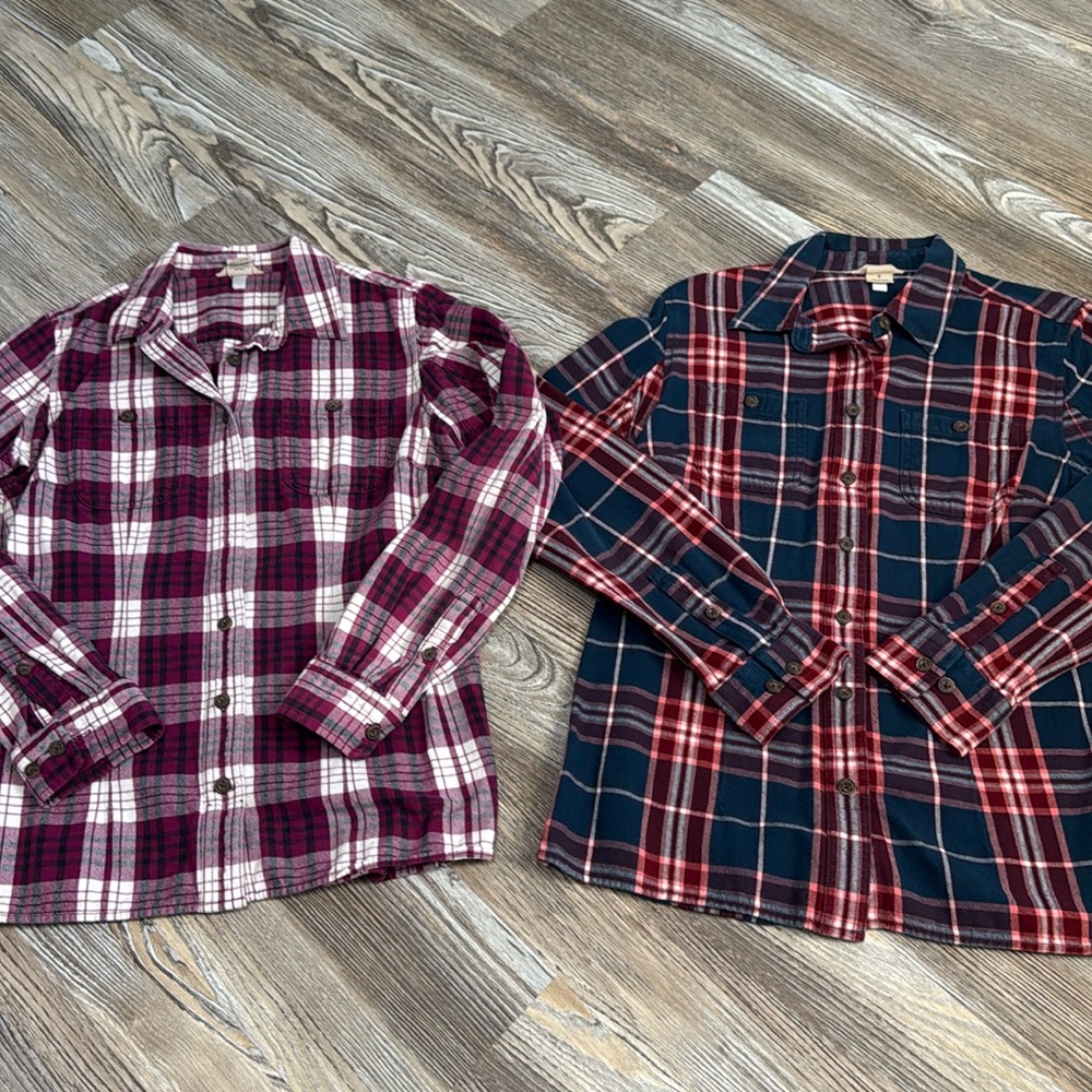 Lot of Duluth Trading co Flannel Tops Small